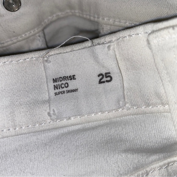 Hudson Jeans Women's White Nico Super Skinny Mid Rise Denim Pants Size 25 - Picture 5 of 10